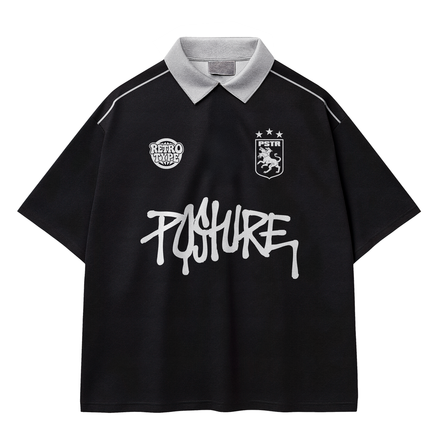 Retrotype Polo Shirt Preta